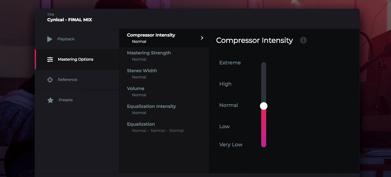 Emastered - customisation options